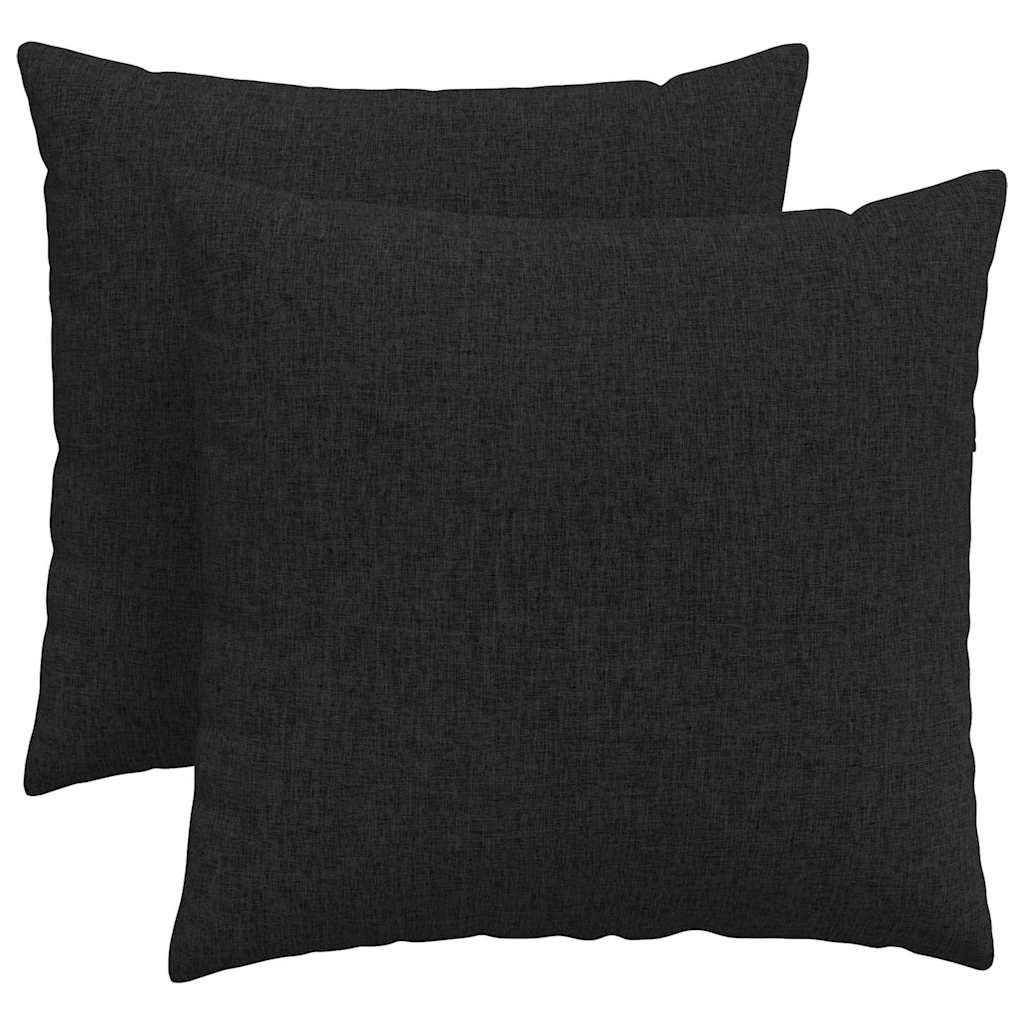 Kanapé párnák 2 pcs Fekete 45 x 45 cm szövet