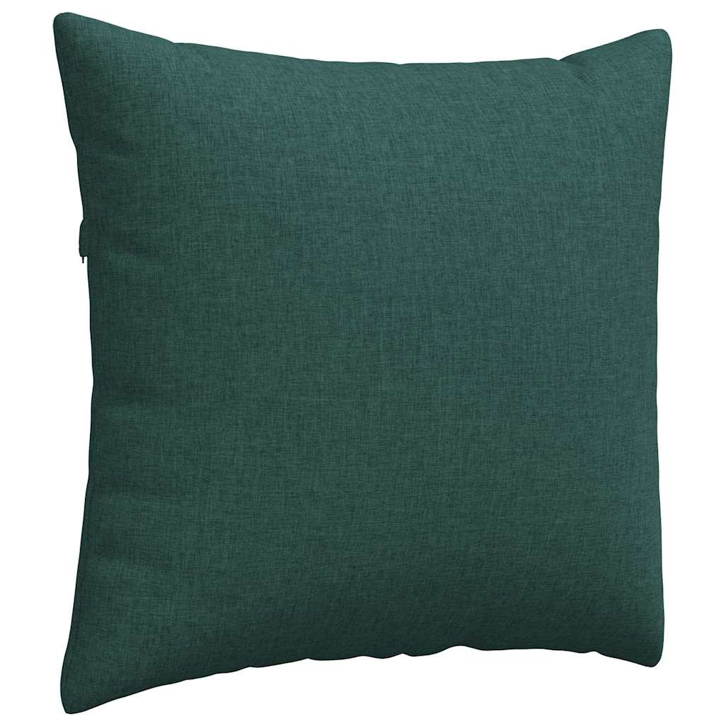 Kanapé párnák 2 pcs Sötétzöld 45 x 45 cm szövet