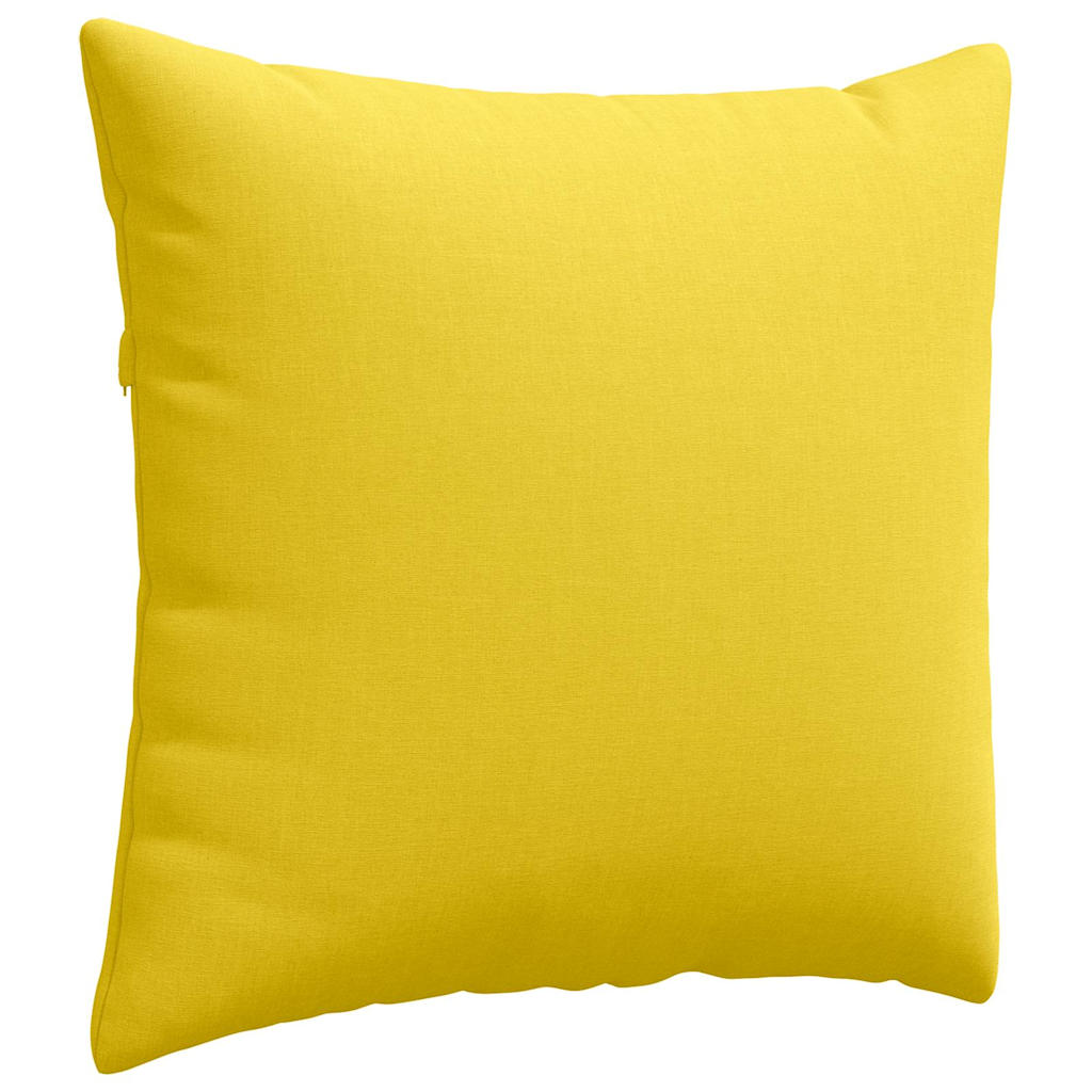 Kanapé párnák 2 pcs Világos sárga 45 x 45 cm szövet