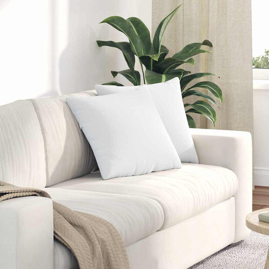 Kanapé párnák 2 pcs Fehér 45 x 45 cm szövet
