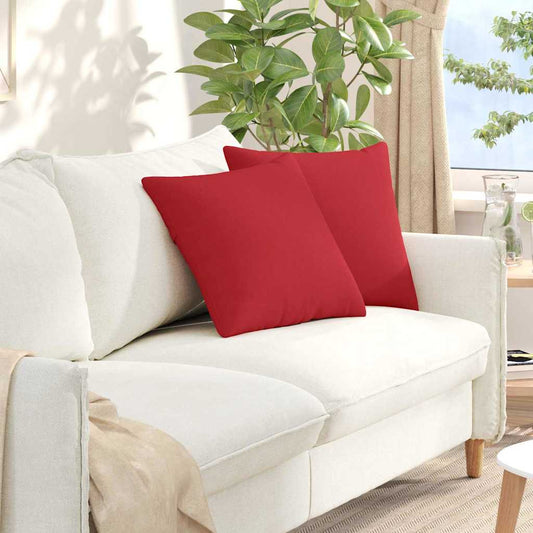 Kanapé párnák 2 pcs Piros 45 x 45 cm szövet