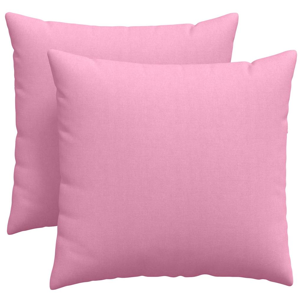 Kanapé párnák 2 pcs Rózsaszín 45 x 45 cm szövet