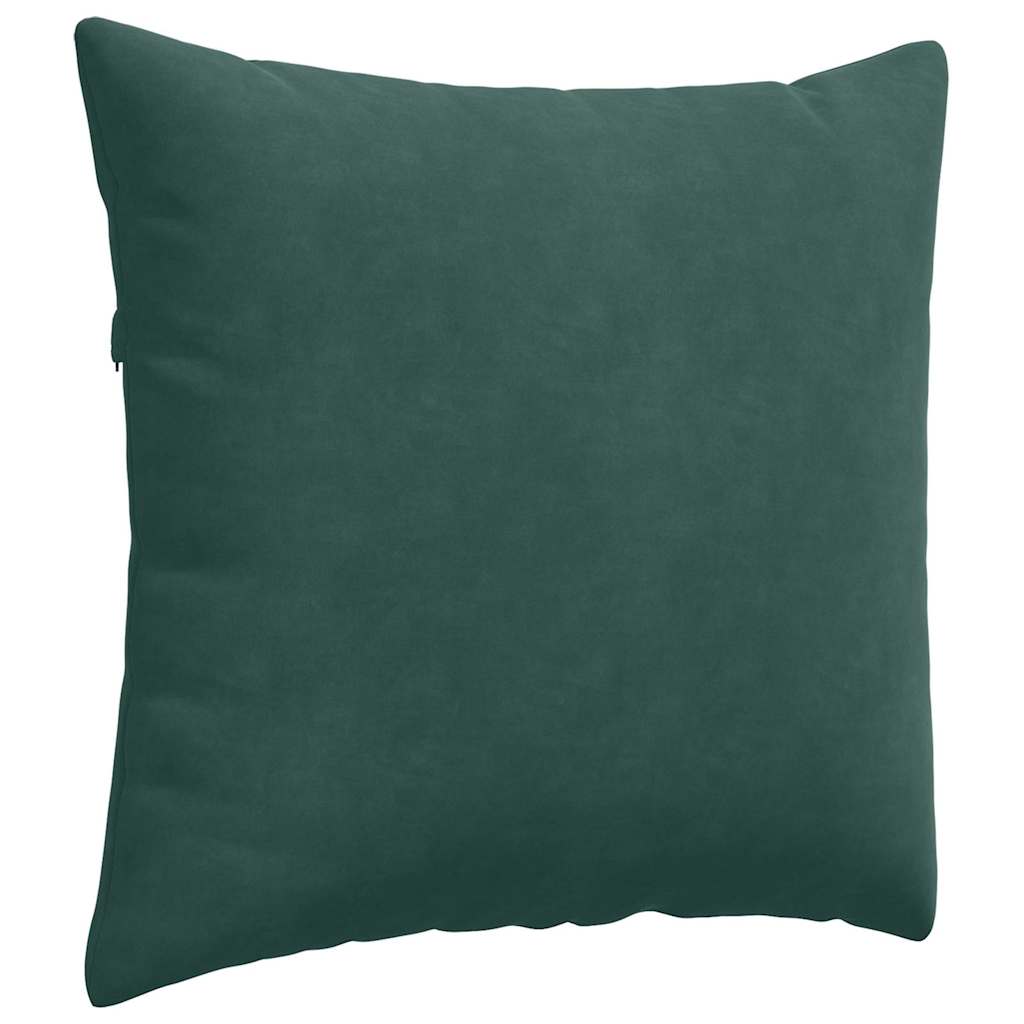 Kanapé párnák 2 pcs Sötétzöld 45 x 45 cm Bársonyos szövet