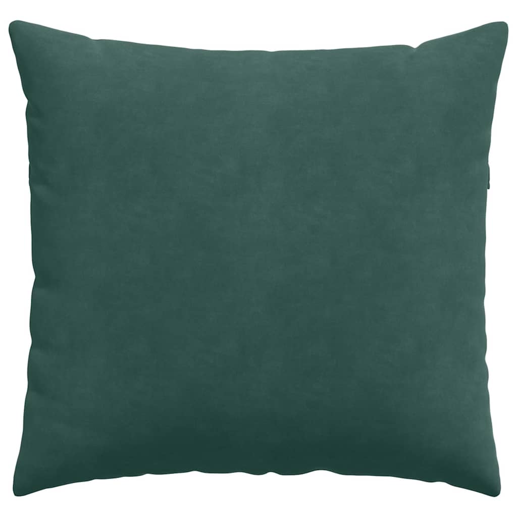 Kanapé párnák 2 pcs Sötétzöld 45 x 45 cm Bársonyos szövet