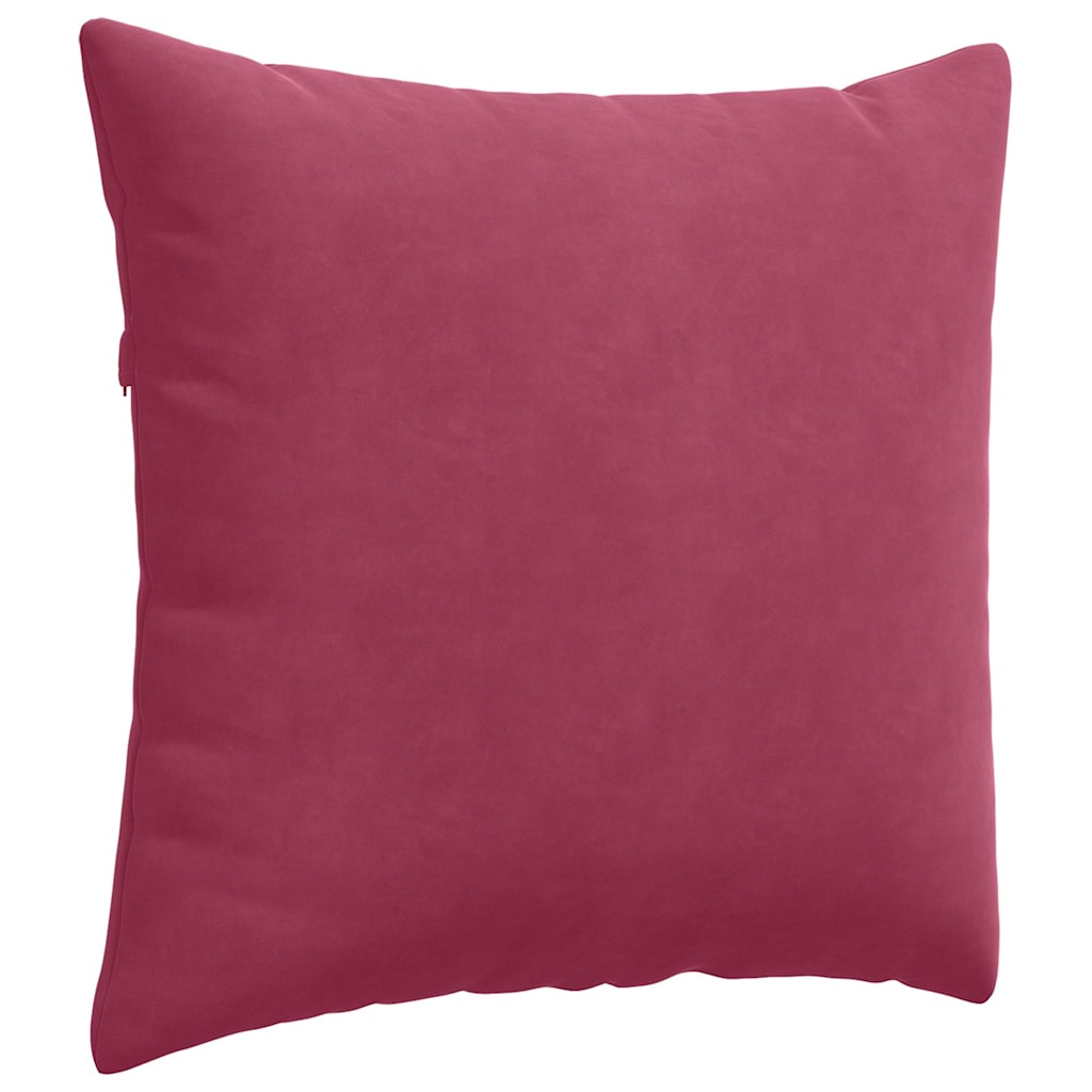 Kanapé párnák 2 pcs Bordó 45 x 45 cm Bársonyos szövet