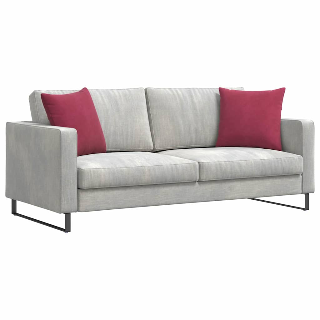 Kanapé párnák 2 pcs Bordó 45 x 45 cm Bársonyos szövet