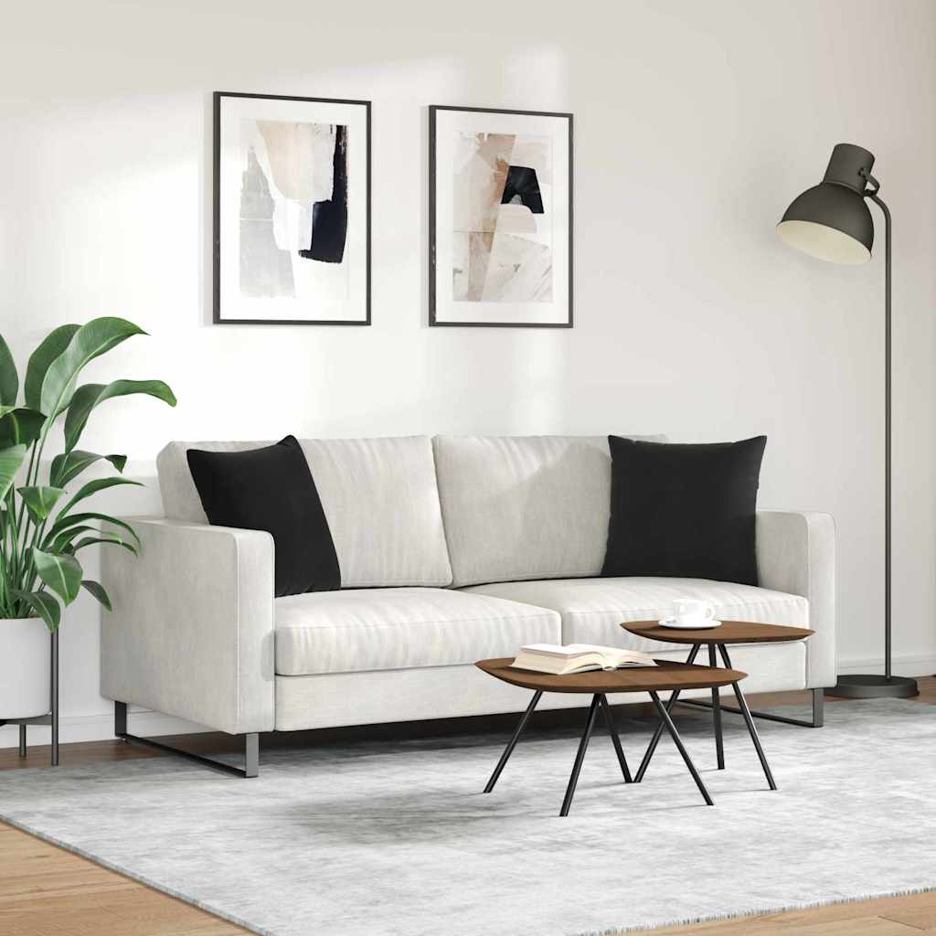 Kanapé párnák 2 pcs Fekete 45 x 45 cm Bársonyos szövet