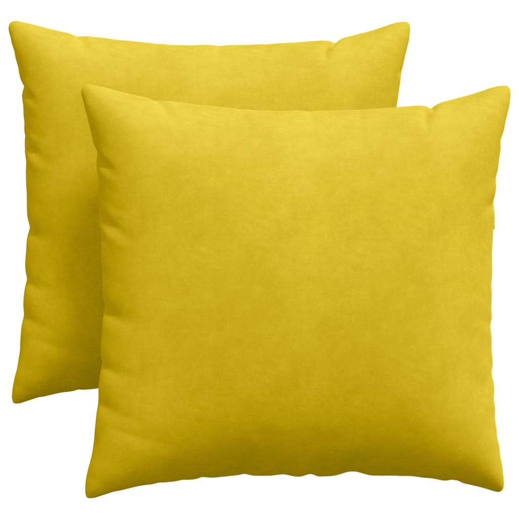 Kanapé párnák 2 pcs Sárga 45 x 45 cm Bársonyos szövet