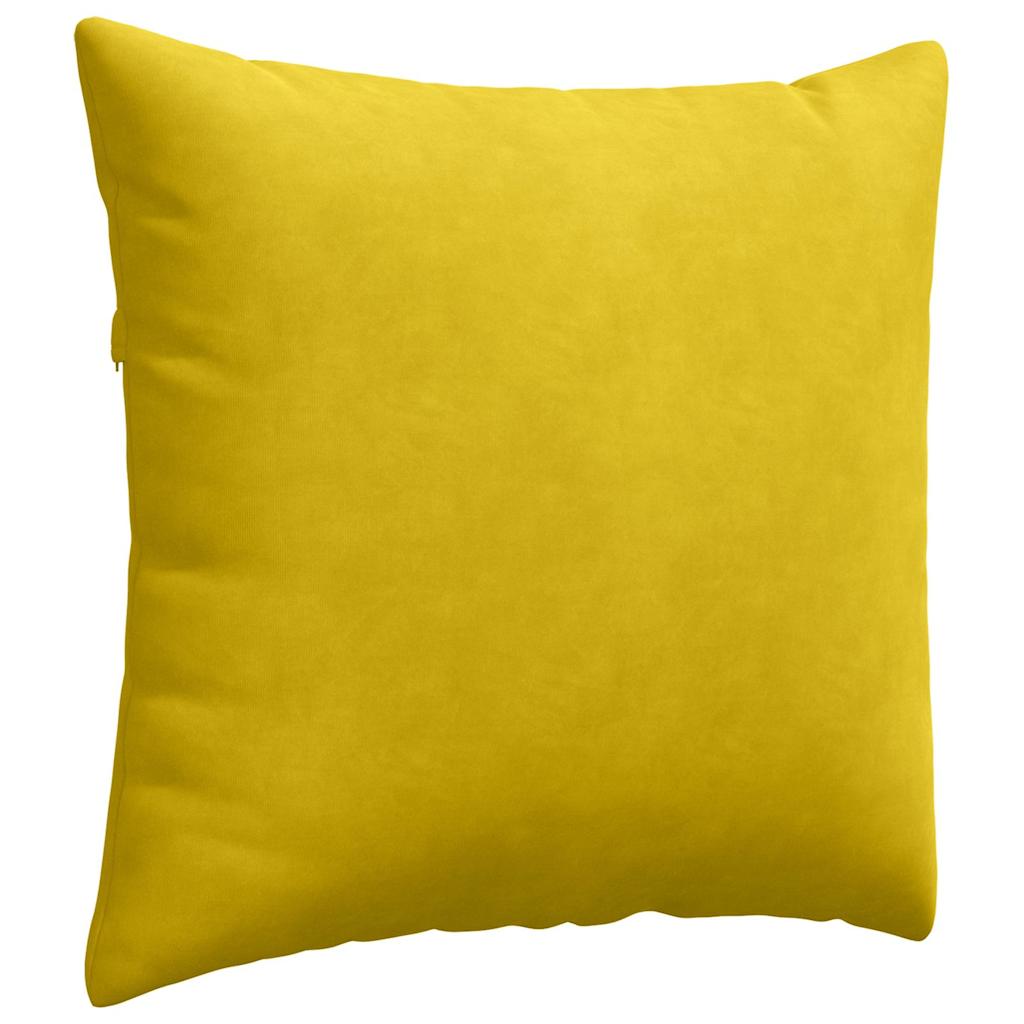 Kanapé párnák 2 pcs Sárga 45 x 45 cm Bársonyos szövet