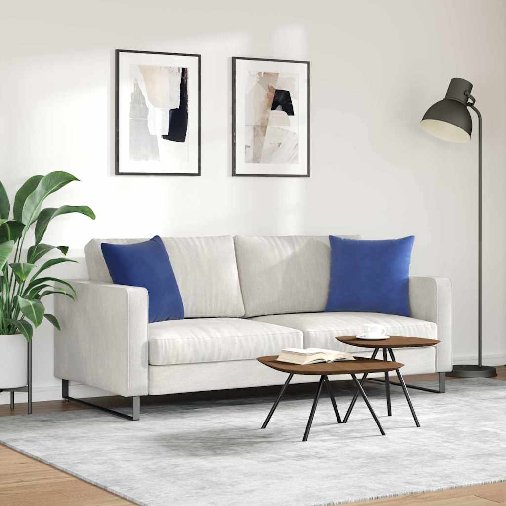 Kanapé párnák 2 pcs Rendőrségi kék 45 x 45 cm Bársonyos szövet