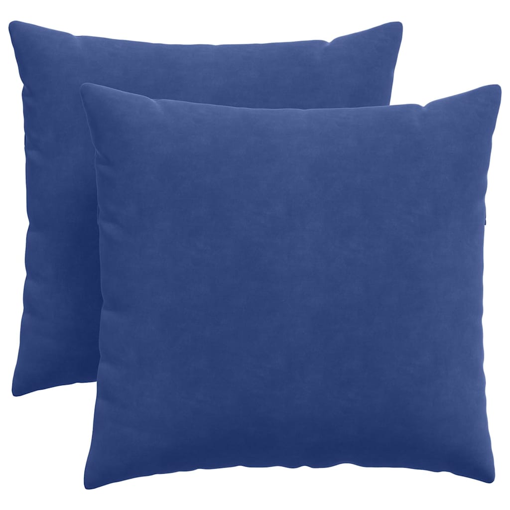 Kanapé párnák 2 pcs Rendőrségi kék 45 x 45 cm Bársonyos szövet