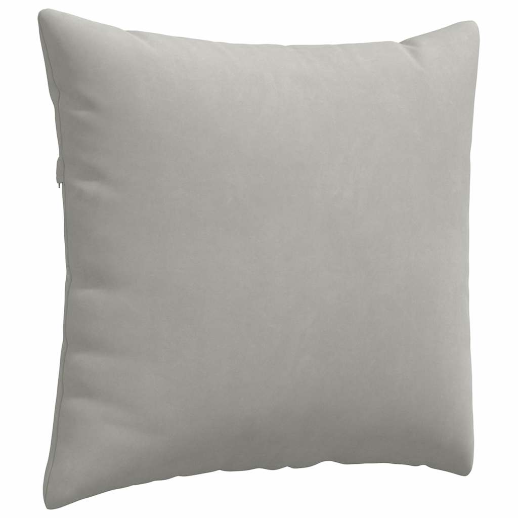 Kanapé párnák 2 pcs Világosszürke 45 x 45 cm szövet