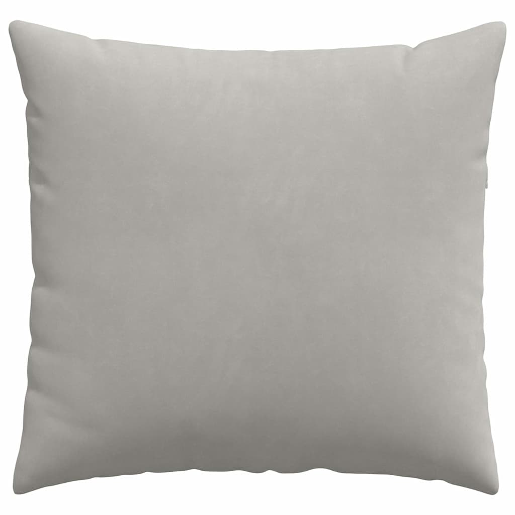 Kanapé párnák 2 pcs Világosszürke 45 x 45 cm szövet