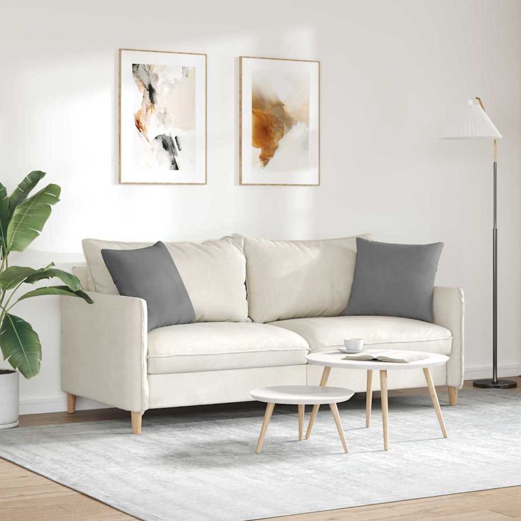 Kanapé párnák 2 pcs Sötétszürke 45 x 45 cm szövet