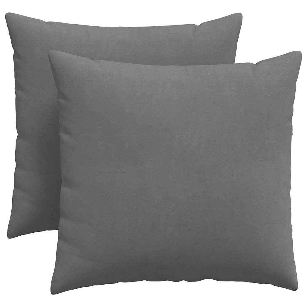 Kanapé párnák 2 pcs Sötétszürke 45 x 45 cm szövet