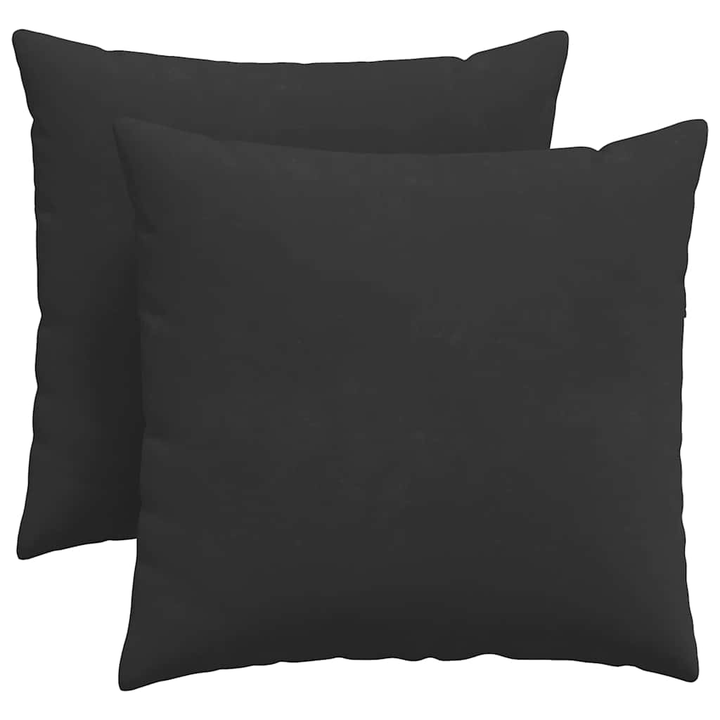 Kanapé párnák 2 pcs Fekete 45 x 45 cm szövet
