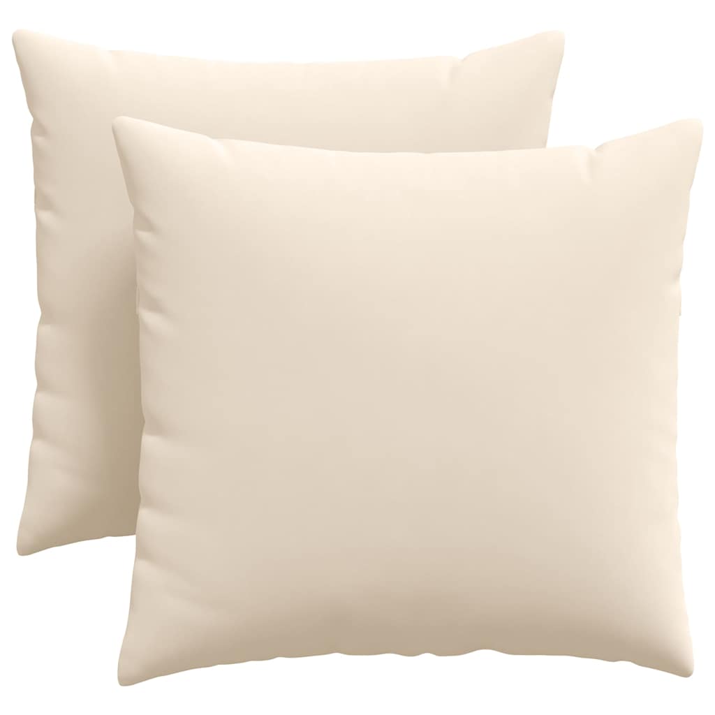 Kanapé párnák 2 pcs Bézs 45 x 45 cm szövet
