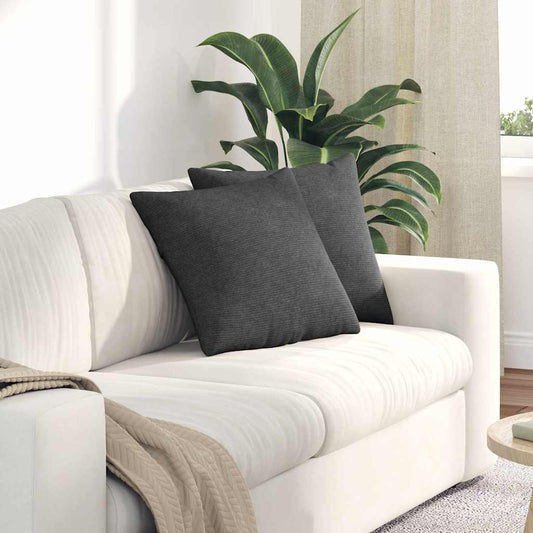 Kanapé párnák 2 pcs Sötétszürke 45 x 45 cm Bársonyos szövet
