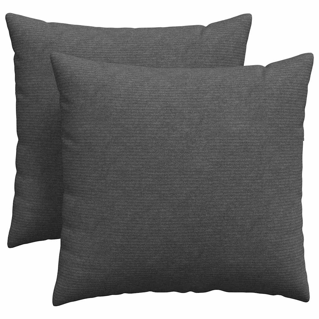 Kanapé párnák 2 pcs Sötétszürke 45 x 45 cm Bársonyos szövet