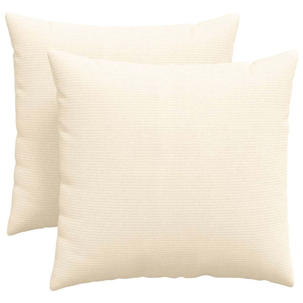 Kanapé párnák 2 pcs Krém 45 x 45 cm Bársonyos szövet