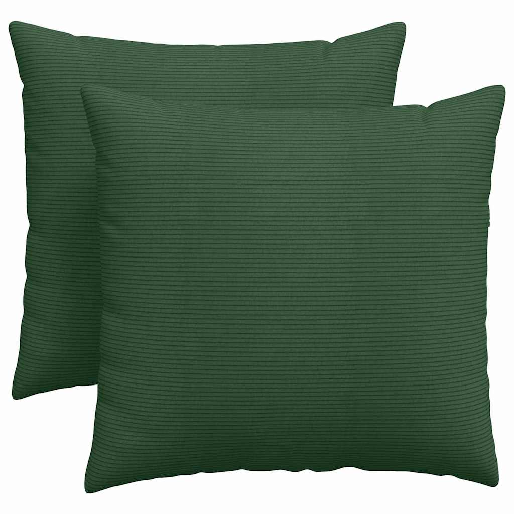 Kanapé párnák 2 pcs Sötétzöld 45 x 45 cm Bársonyos szövet