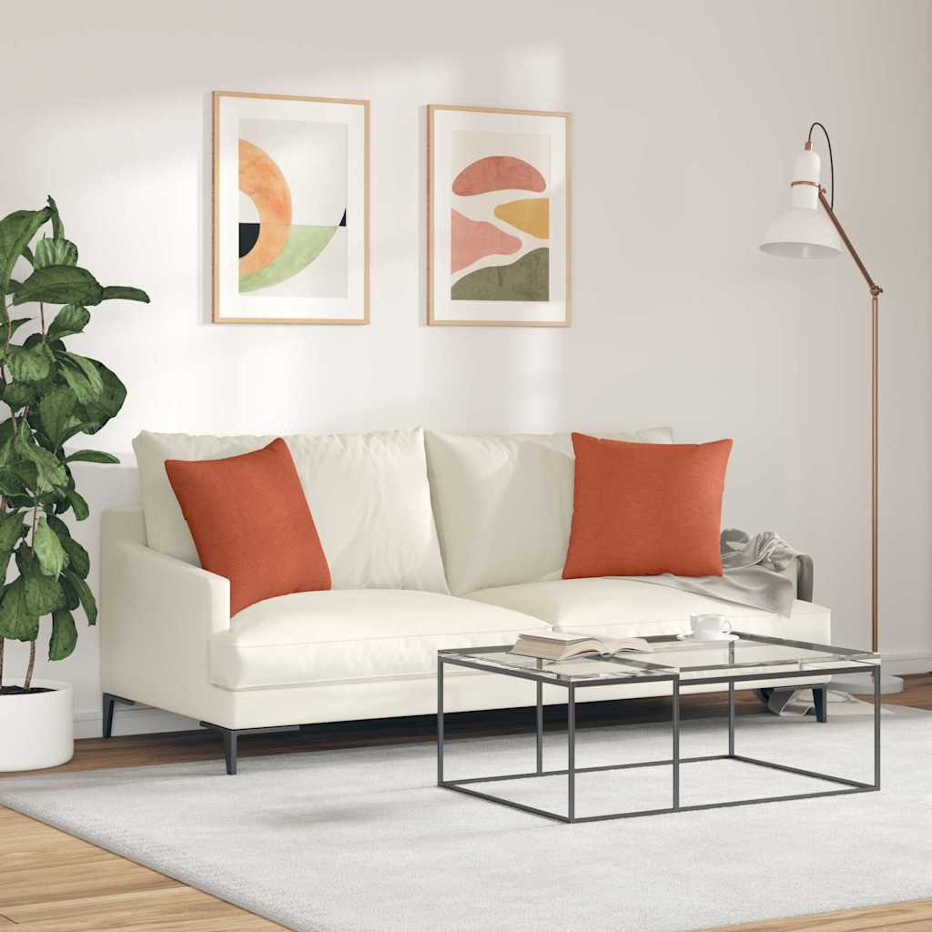 Kanapé párnák 2 pcs Piros Narancs 45 x 45 cm Bársonyos szövet