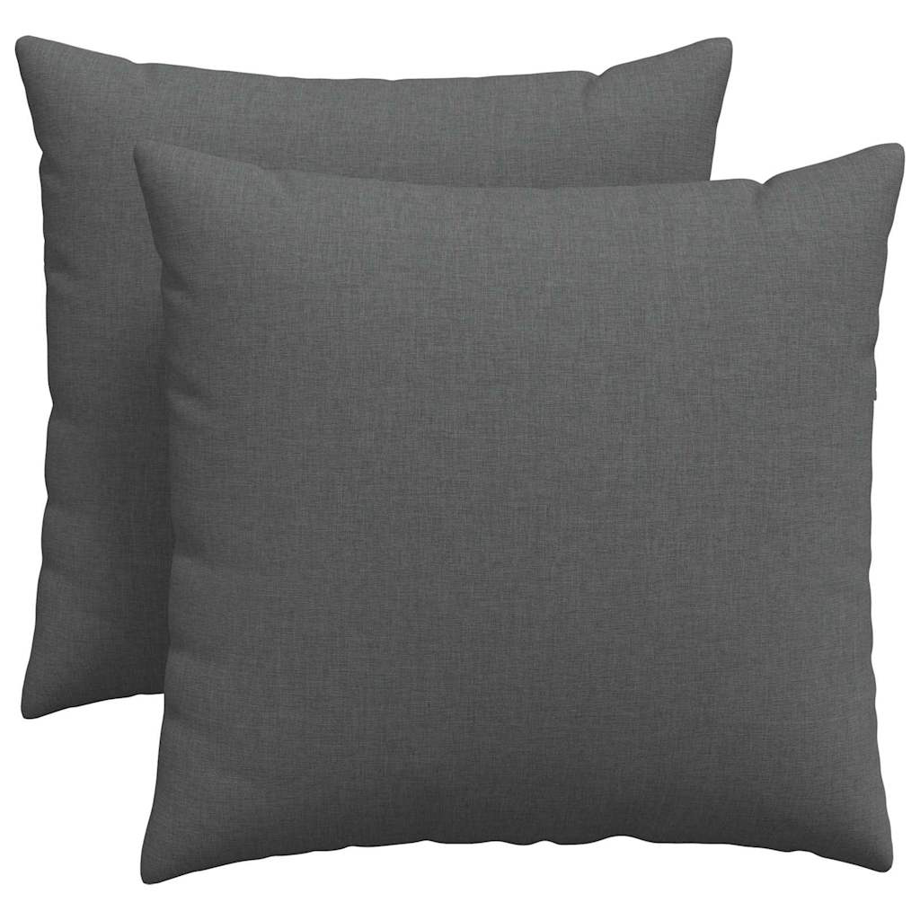 Kanapé párnák 2 pcs Sötétszürke 50 x 50 cm szövet