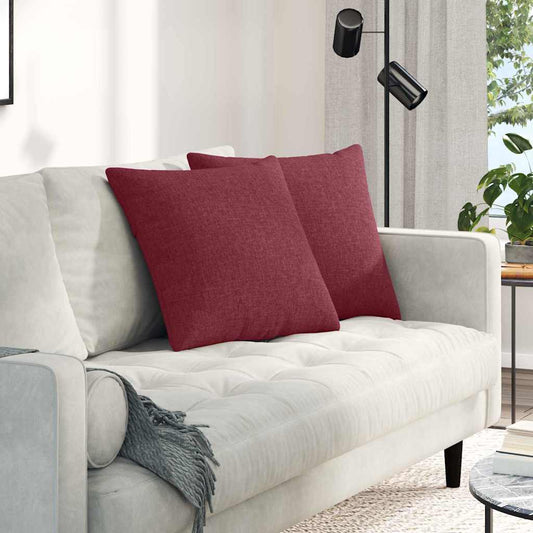 Kanapé párnák 2 pcs Bordó 50 x 50 cm szövet