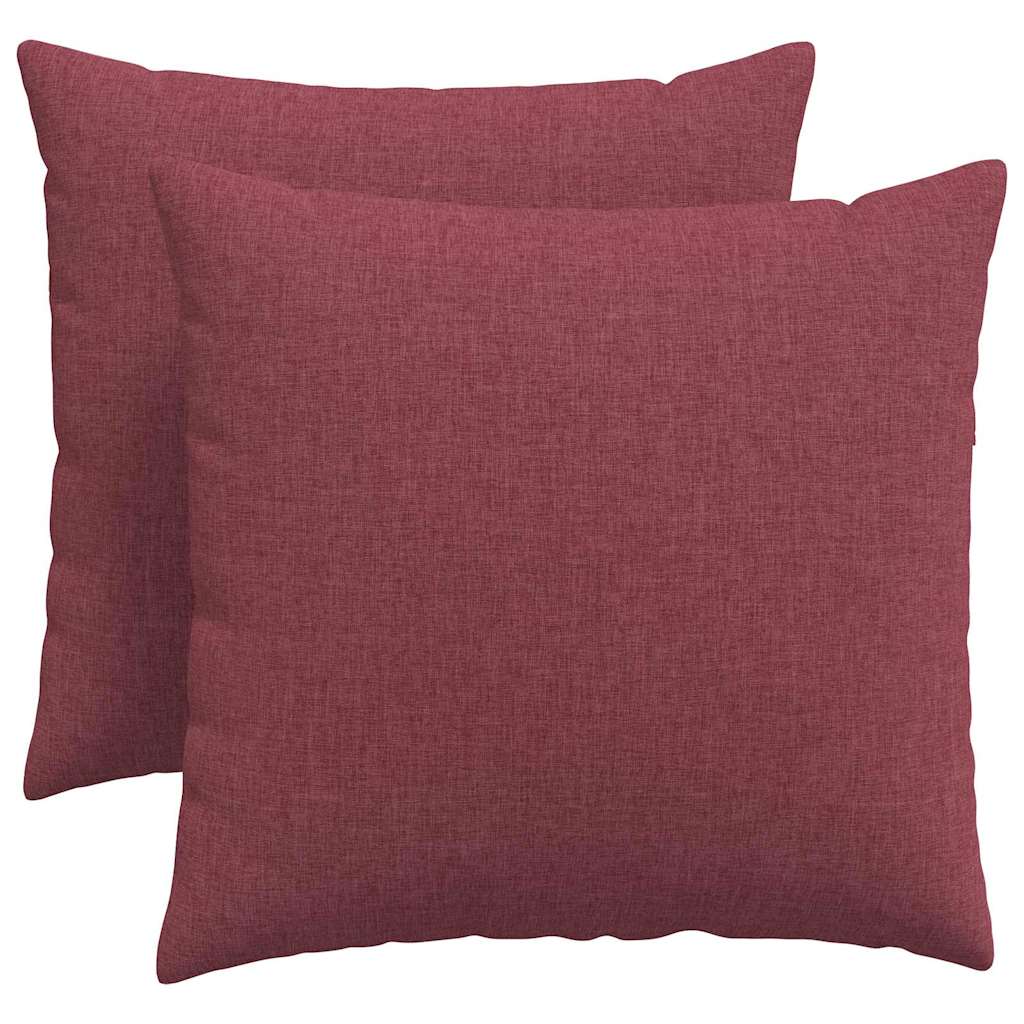 Kanapé párnák 2 pcs Bordó 50 x 50 cm szövet