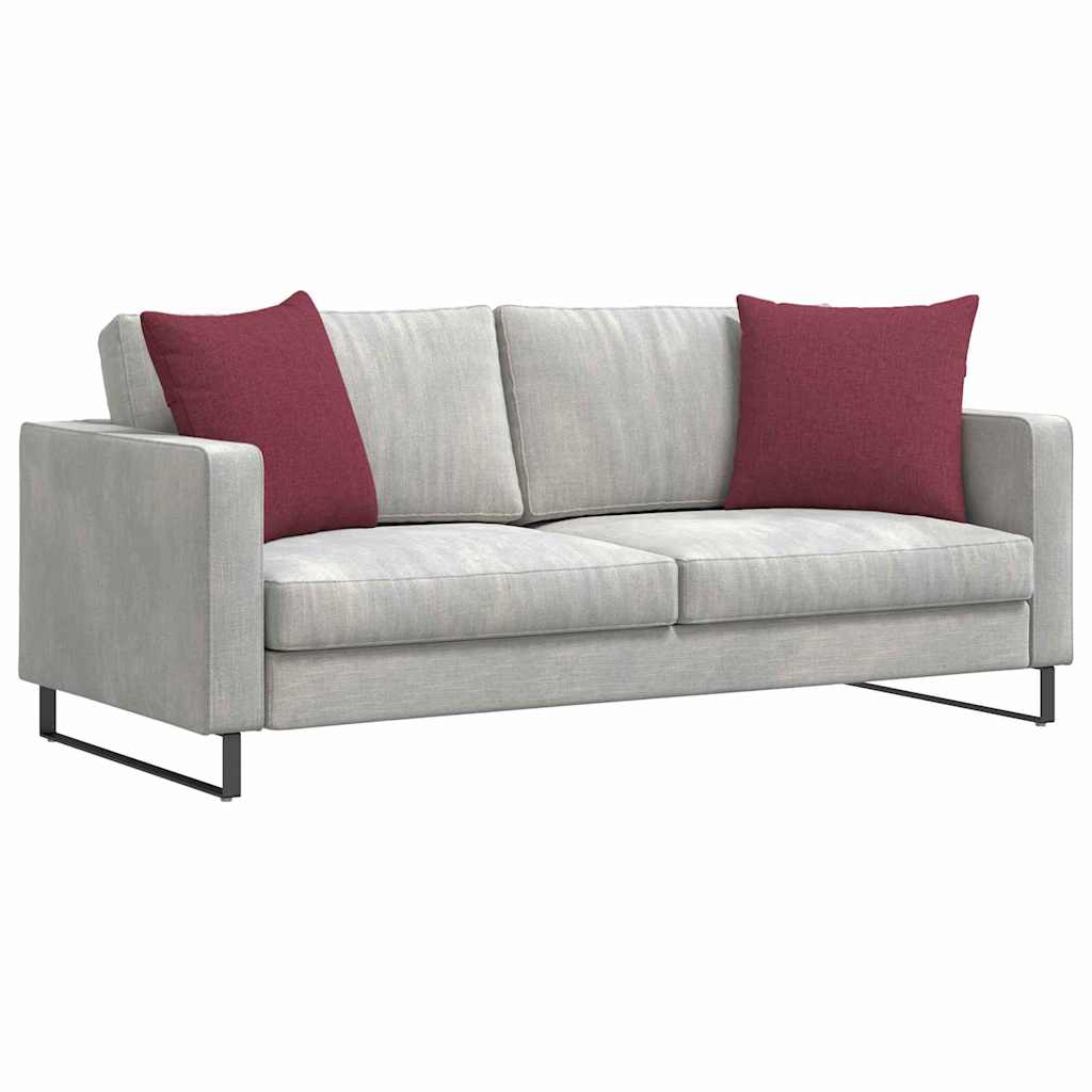 Kanapé párnák 2 pcs Bordó 50 x 50 cm szövet