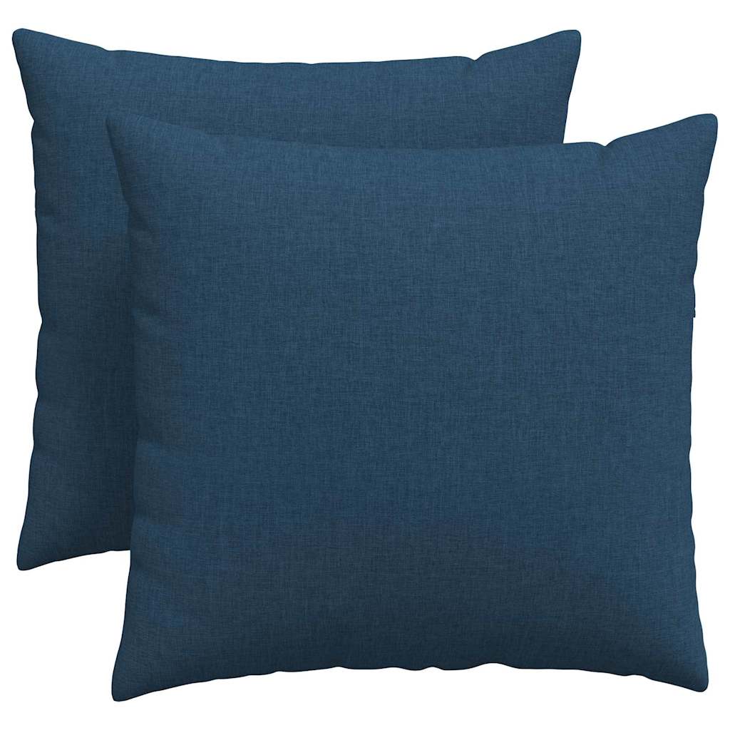 Kanapé párnák 2 pcs Kék 50 x 50 cm szövet