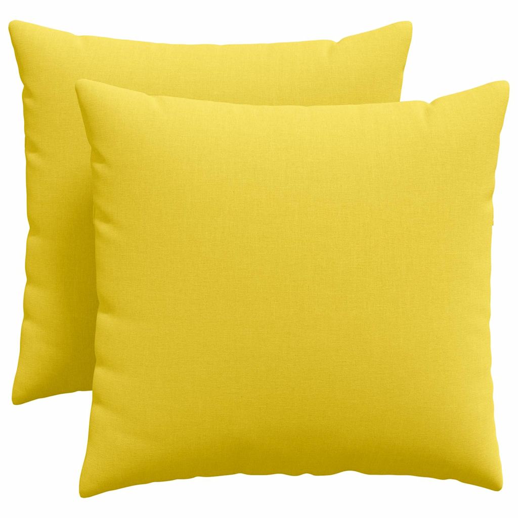 Kanapé párnák 2 pcs Világos sárga 50 x 50 cm szövet