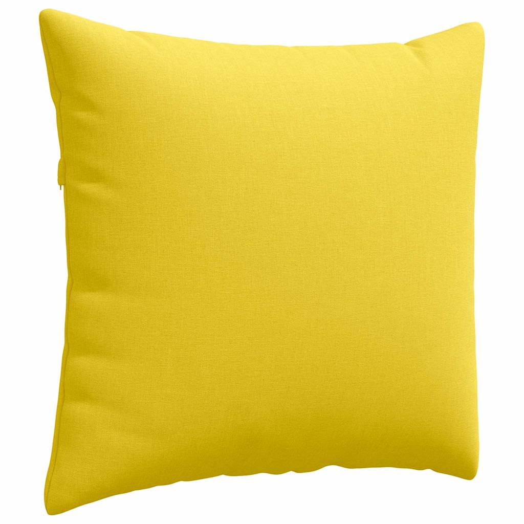Kanapé párnák 2 pcs Világos sárga 50 x 50 cm szövet