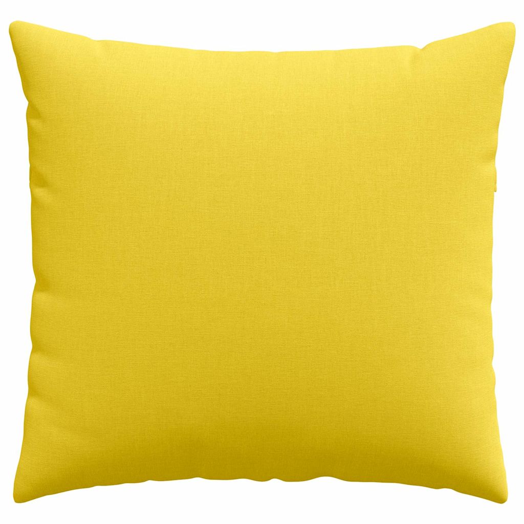 Kanapé párnák 2 pcs Világos sárga 50 x 50 cm szövet