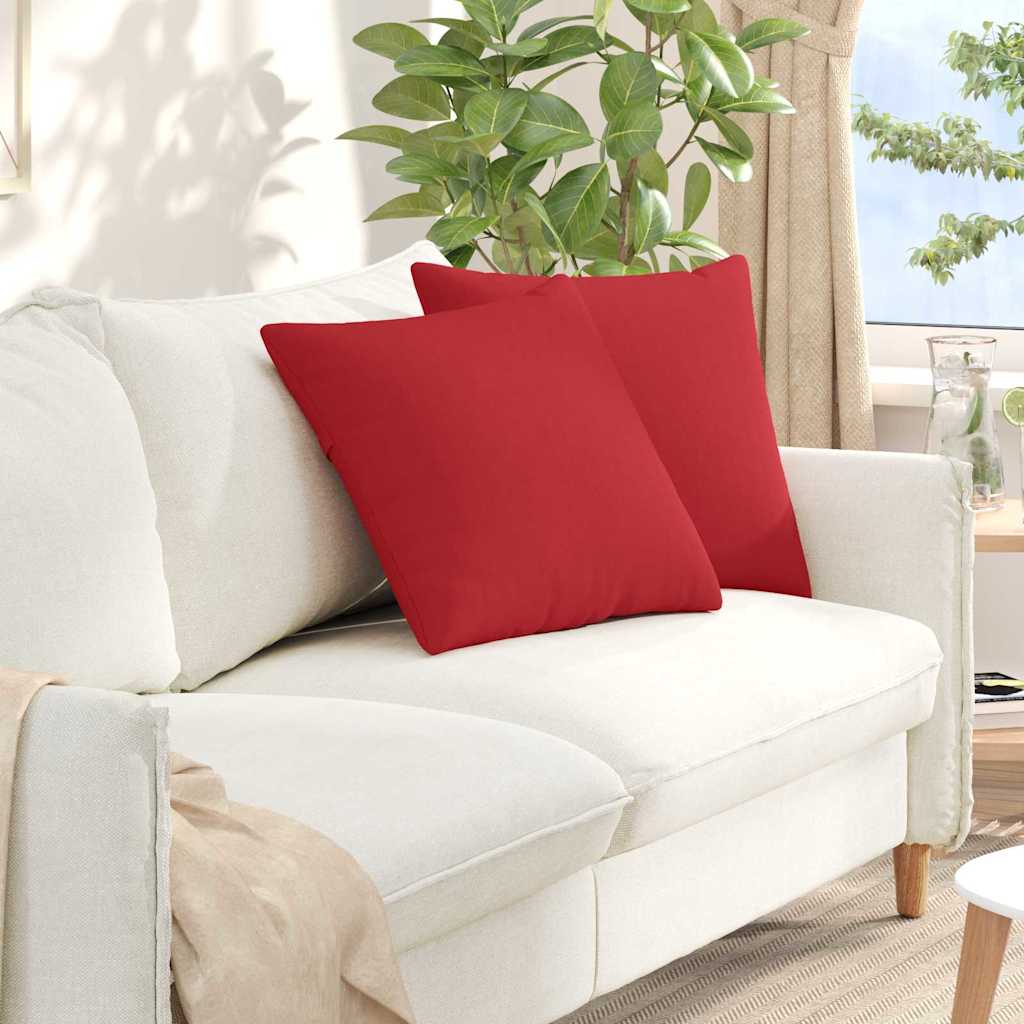 Kanapé párnák 2 pcs Piros 50 x 50 cm szövet