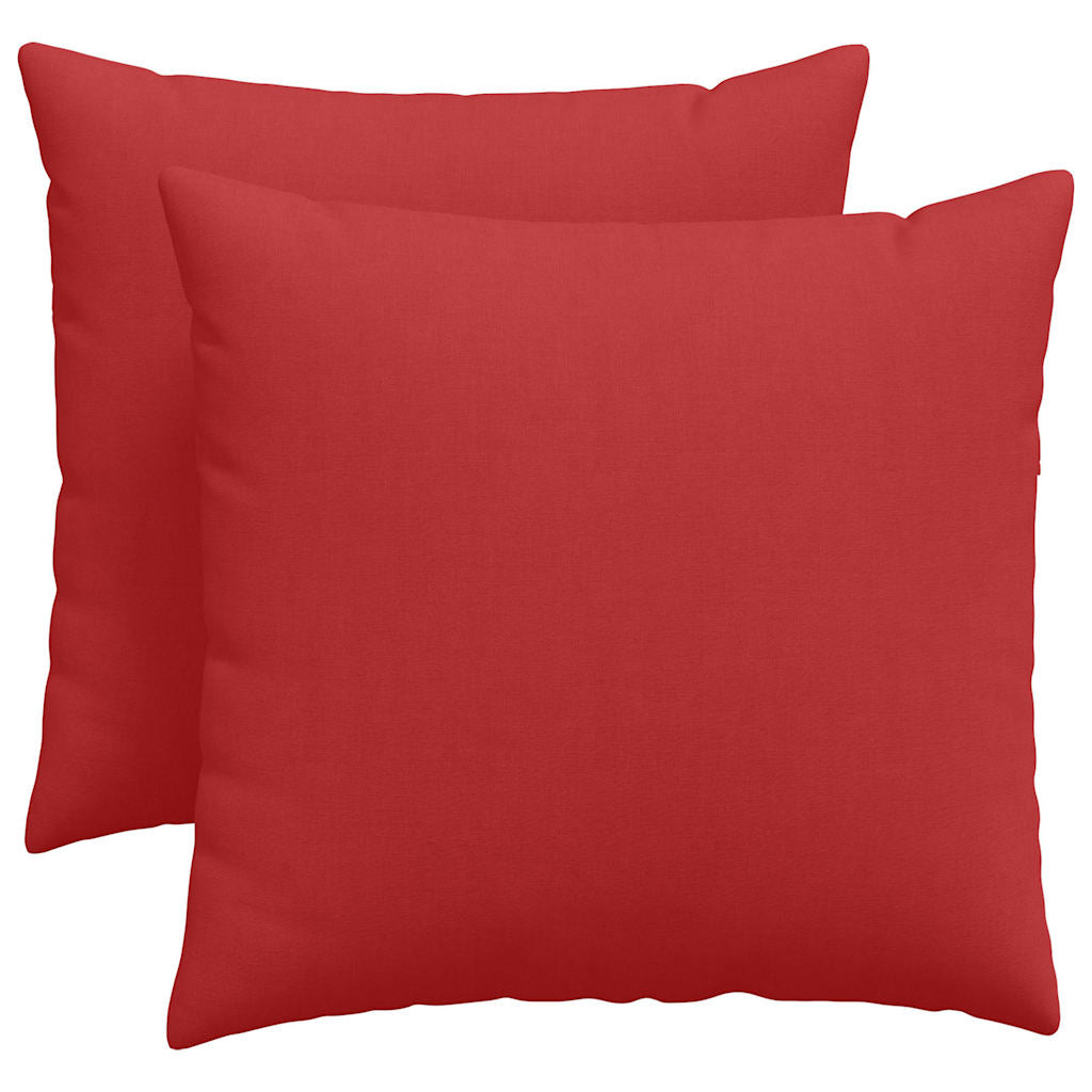 Kanapé párnák 2 pcs Piros 50 x 50 cm szövet