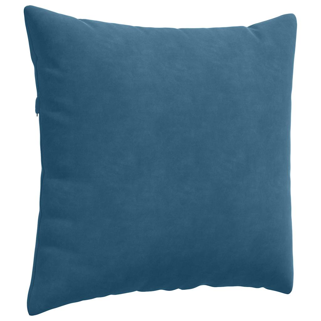 Kanapé párnák 2 pcs Kék 50 x 50 cm Bársonyos szövet