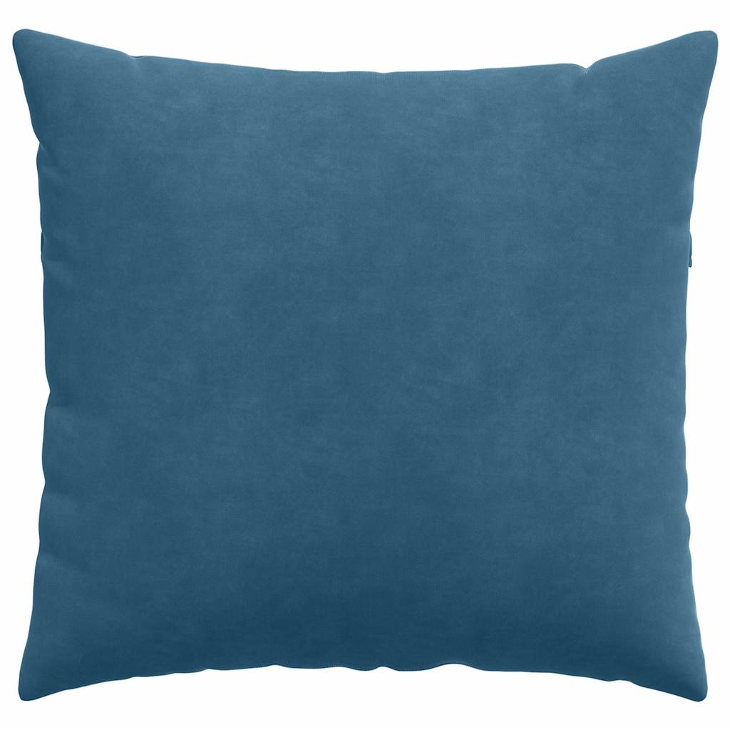 Kanapé párnák 2 pcs Kék 50 x 50 cm Bársonyos szövet