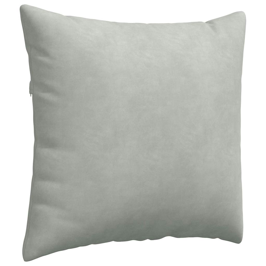 Kanapé párnák 2 pcs Világosszürke 50 x 50 cm Bársonyos szövet