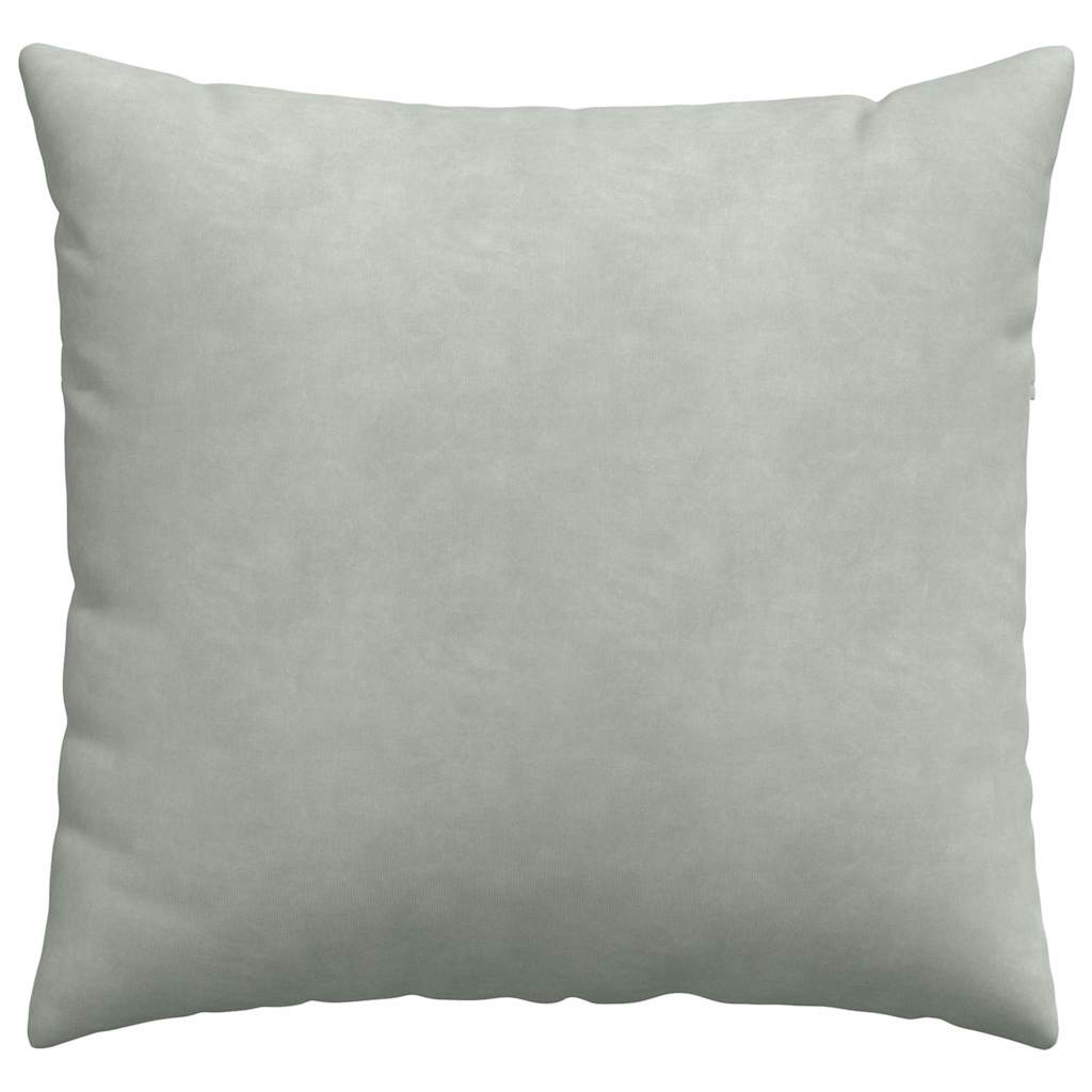 Kanapé párnák 2 pcs Világosszürke 50 x 50 cm Bársonyos szövet