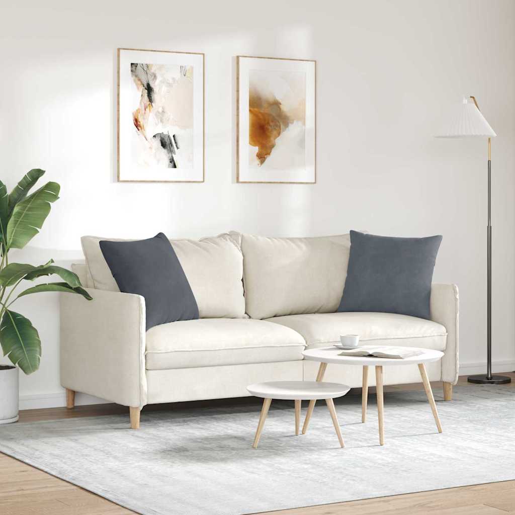 Kanapé párnák 2 pcs Sötétszürke 50 x 50 cm Bársonyos szövet