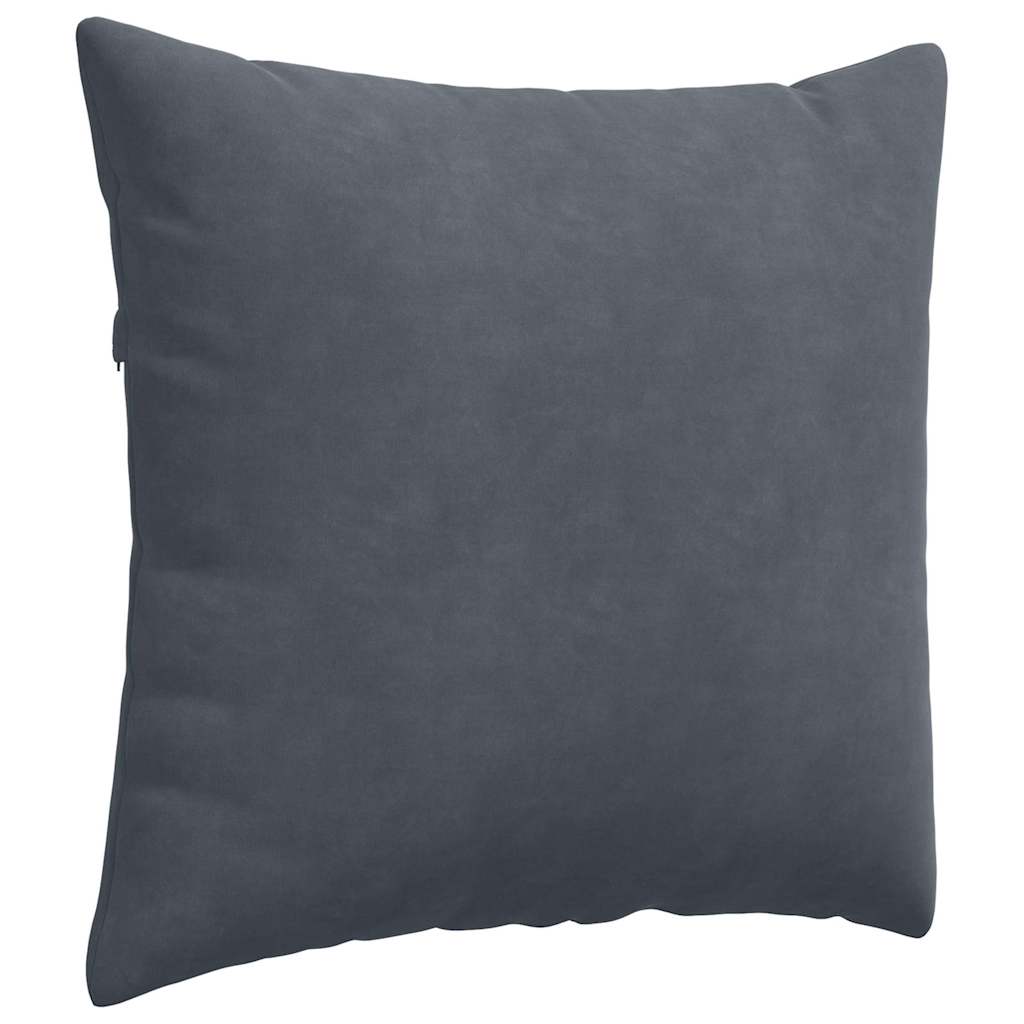 Kanapé párnák 2 pcs Sötétszürke 50 x 50 cm Bársonyos szövet