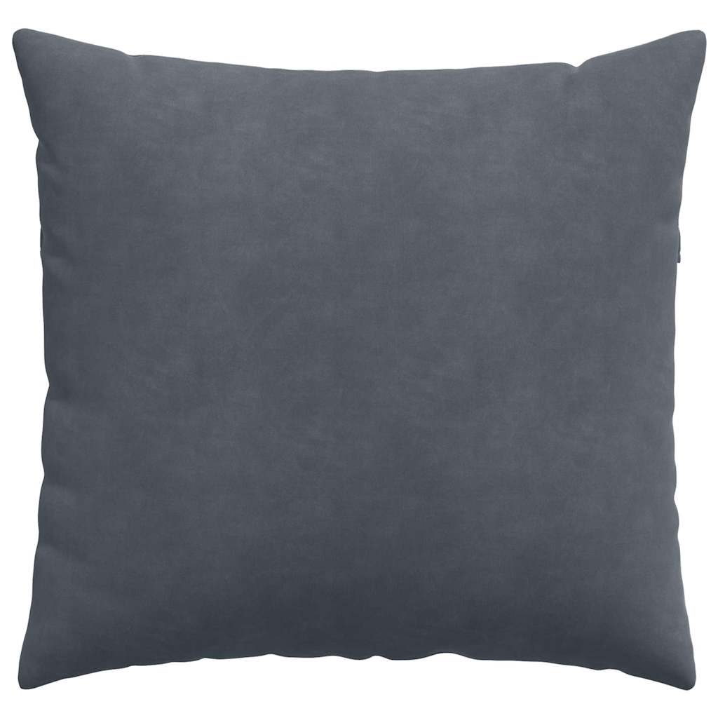 Kanapé párnák 2 pcs Sötétszürke 50 x 50 cm Bársonyos szövet