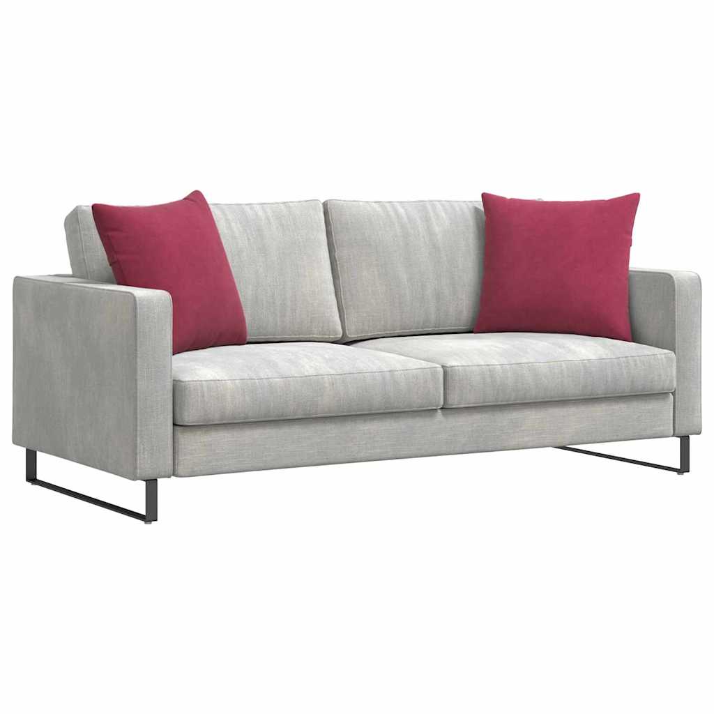 Kanapé párnák 2 pcs Bordó 50 x 50 cm Bársonyos szövet