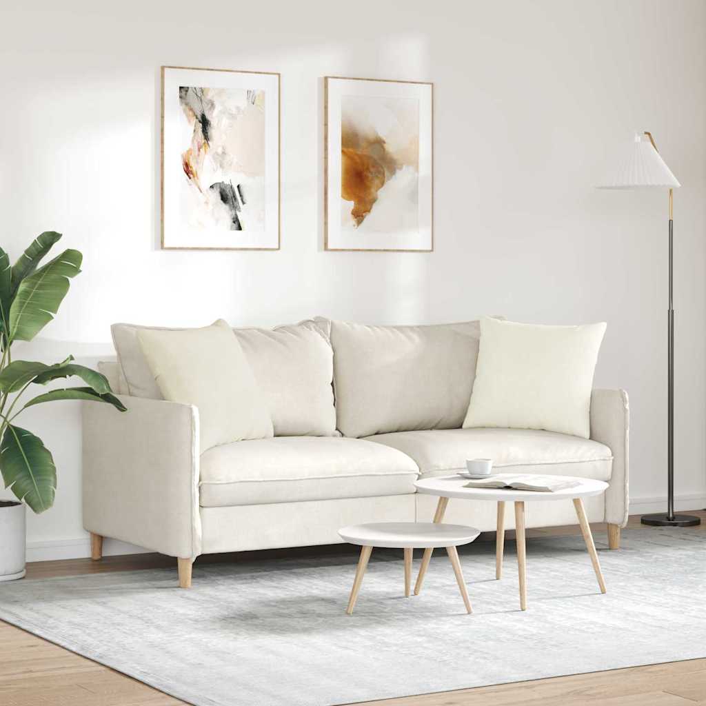 Kanapé párnák 2 pcs Krém 50 x 50 cm Bársonyos szövet