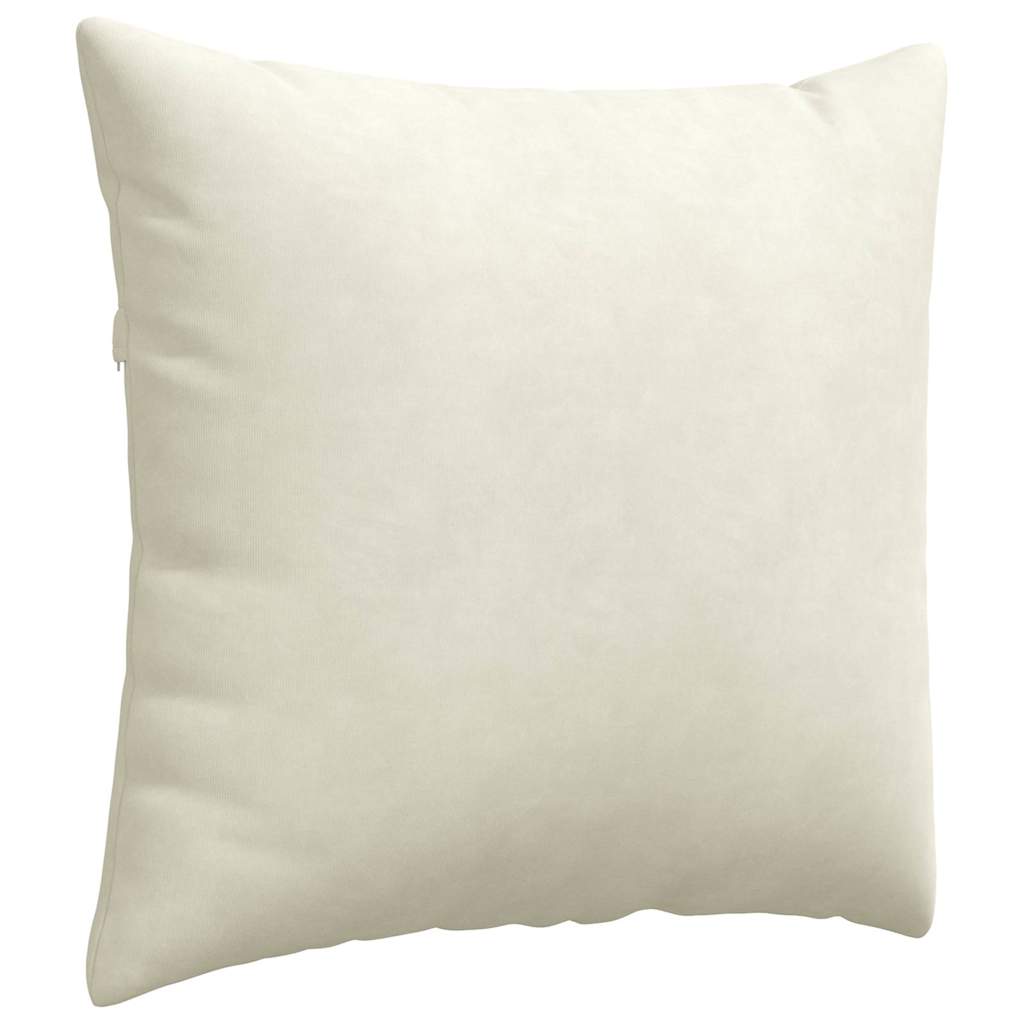 Kanapé párnák 2 pcs Krém 50 x 50 cm Bársonyos szövet
