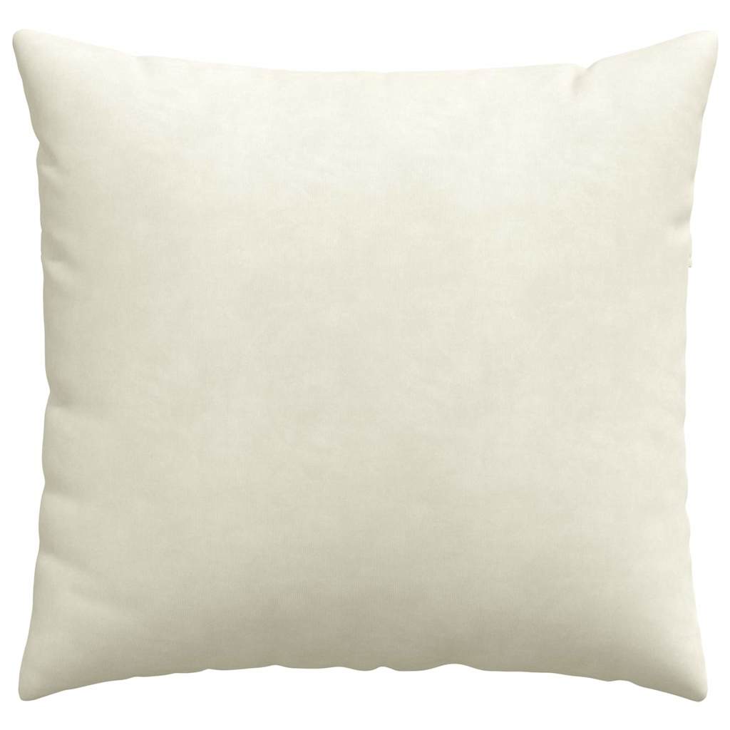 Kanapé párnák 2 pcs Krém 50 x 50 cm Bársonyos szövet