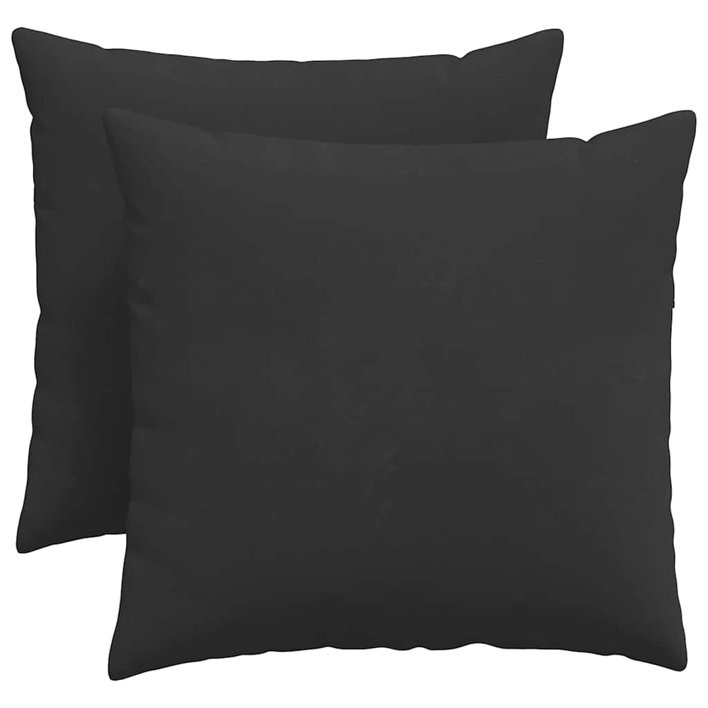 Kanapé párnák 2 pcs Fekete 50 x 50 cm szövet