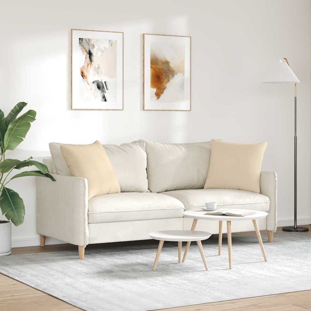 Kanapé párnák 2 pcs Krém 50 x 50 cm szövet