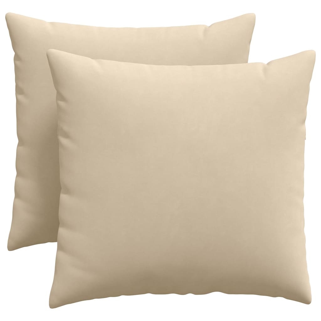 Kanapé párnák 2 pcs Krém 50 x 50 cm szövet